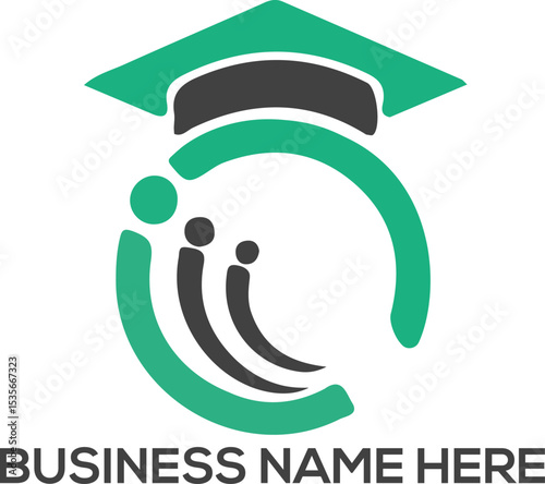Graduate hat and college student logo icon design for Education logo design illustration