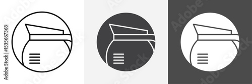 coffee pot icon set vector art