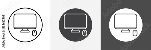 Computer icon set vector art