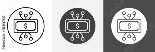Digital Currency icon set vector art