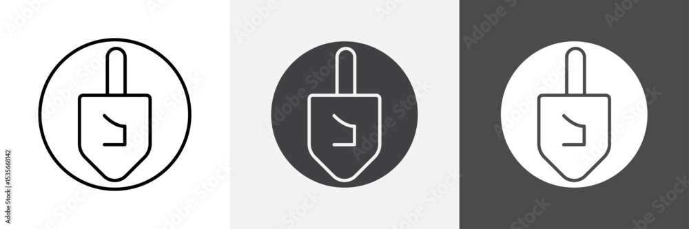 Obraz premium dreidel icon set vector art