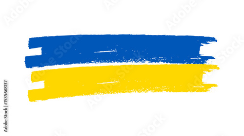 Ukrainian national flag in grunge style