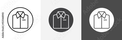 dress shirt icon set vector art