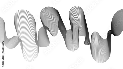 Abstract backdrop with grey wave gradient lines
