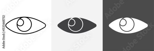 Eye icon set vector art