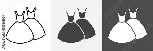 Fashion boutique icon set vector art