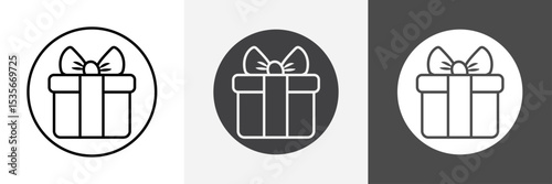 Gift icon set vector art