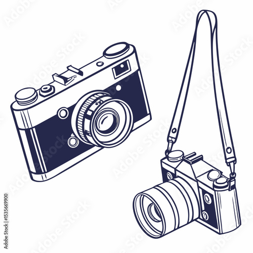 vintage photo camera and cameras