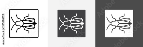Grasshopper icon set vector art