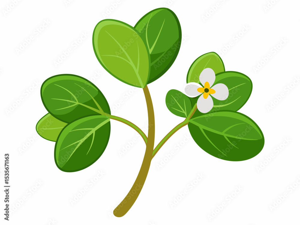 Obraz premium green leaf isolated on white background