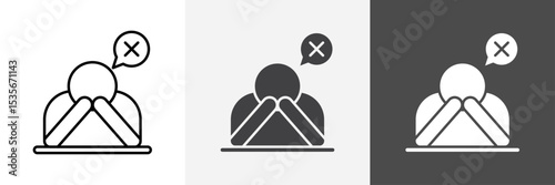 helpless human icon set vector art