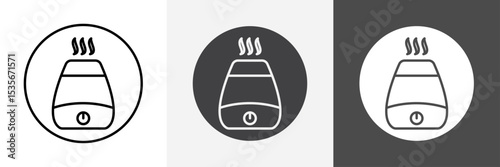 Humidifier icon set vector art