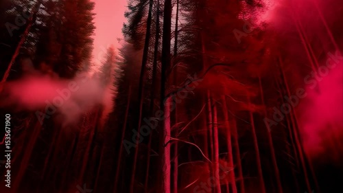 Dark Crimson Abstract. Moody Velvet Red Gradient with Dramatic Mysterious Glow