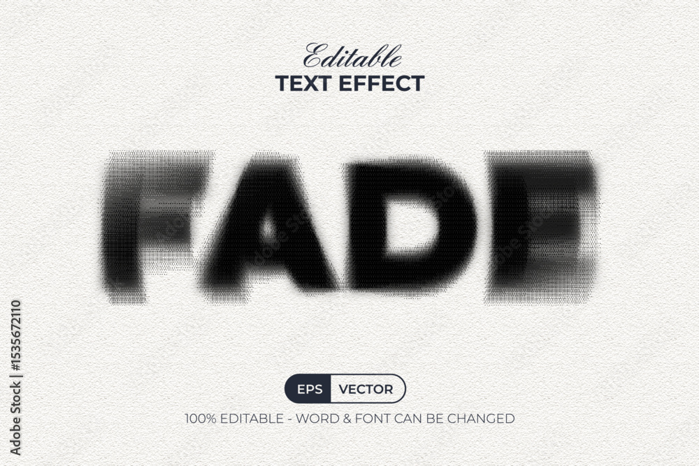 Fade Editable Text Effect Blurry Style.