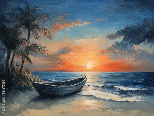 high definition image of boat near the beach when the sun goes down