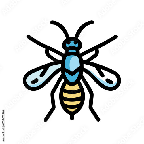 vector illustration of a bee