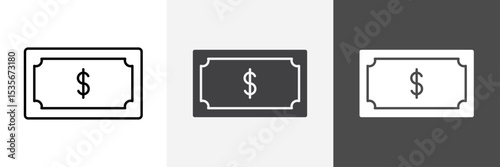 Money icon set vector art