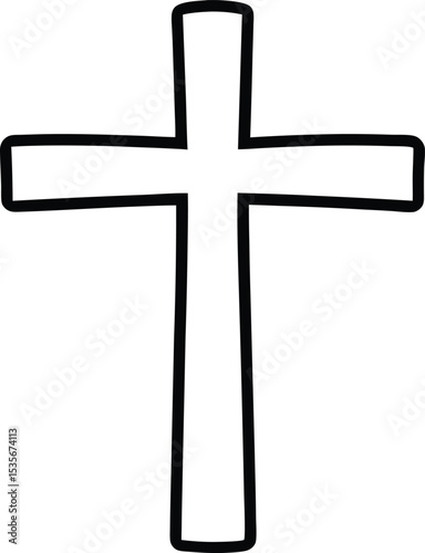 empty crossicon line art vector illustration on transparent background
