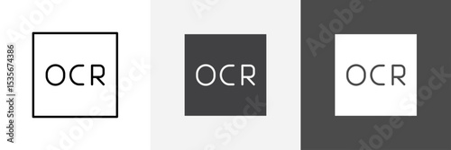 OCR icon set vector art