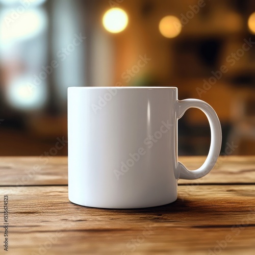 Blank white coffee mug isolated on white background