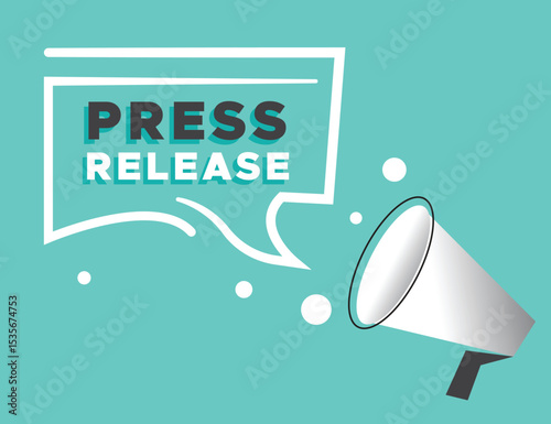 Press release, colorful sign vector banner speech bubble icon illustration design isolated on white background . web graphic template.
