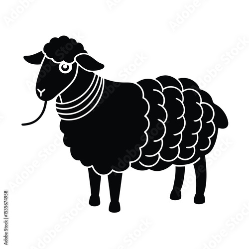 Sheep Wool Vector Silhouette