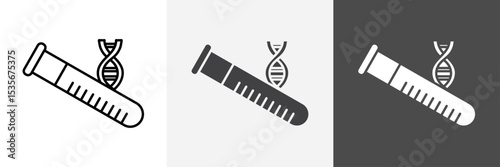 PCR test icon set vector art