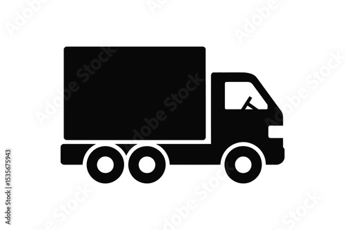 Box Truck Icon Delivery, Transportation, Logistics