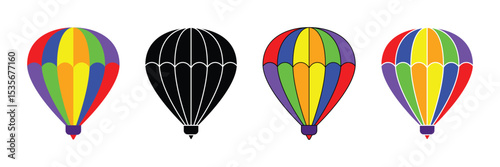 Colorful Hot Air Balloons Vector Pack