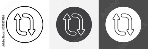 Synchronization icon set vector art