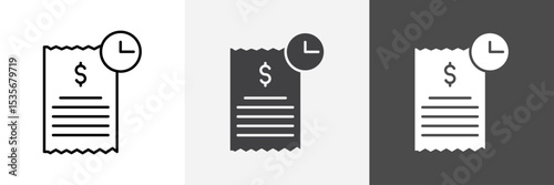 Transaction history icon set vector art