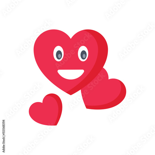 Love flat icon with white background vector stock illustration