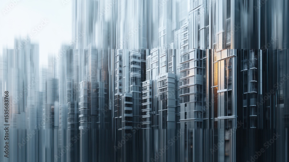 Abstract city buildings