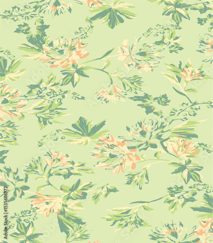 Wallpaper Mural botanical floral, vector, seamless pattern , herbs and leaves ,big set, background with flowers Torontodigital.ca