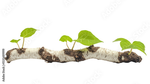 Jungle yam Dioscorea trifida tuber Transparent background, PNG file