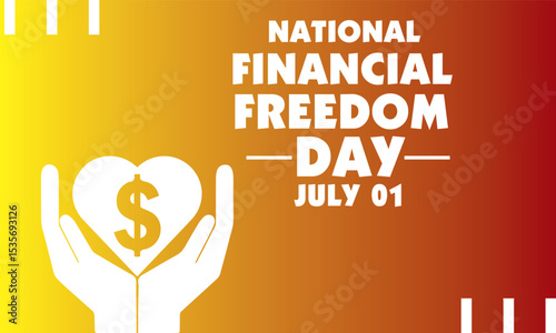 National Financial Freedom Day vector
