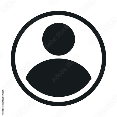 Profile icon for the default avatar isolated on a transparent background	
