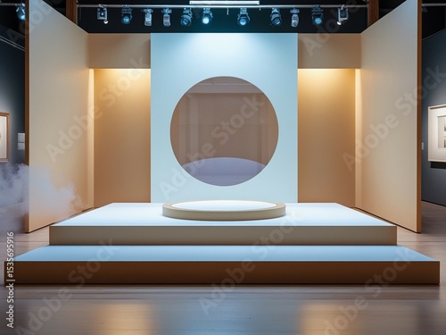 Elegant 3D render stage for product placement