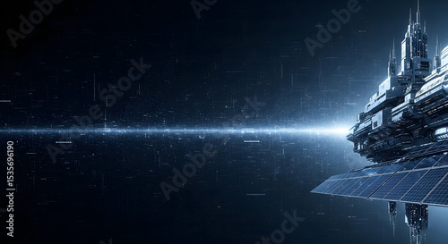 Wallpaper Mural Cosmic Frontiers: Abstract Aerospace Technology & Future Exploration Torontodigital.ca