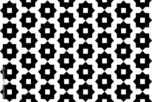 Abstract vector Minimalistic Posters with geometric pattern, Black and White rhythmic repeating texture
