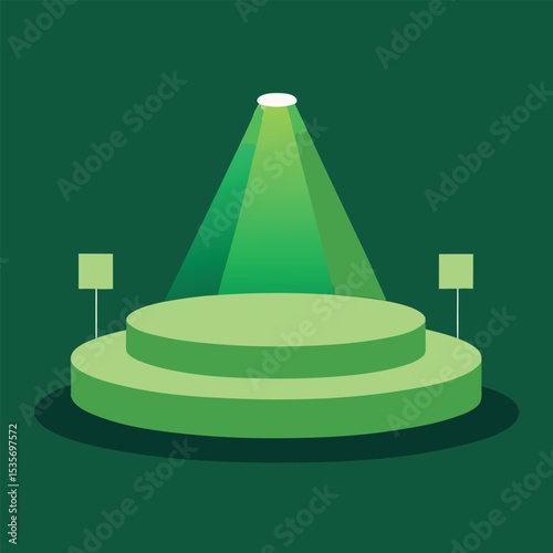 Softly lit stage in bangladesh glowing shades of color banner design