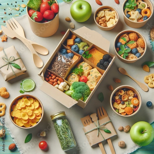 Sustainable Snacks Healthy snacks packaged in eco friendly mater