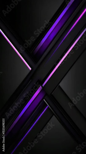 Abstract dynamic background: deep dark tones with purple flashes creating movement and mystery effect. Looping video.