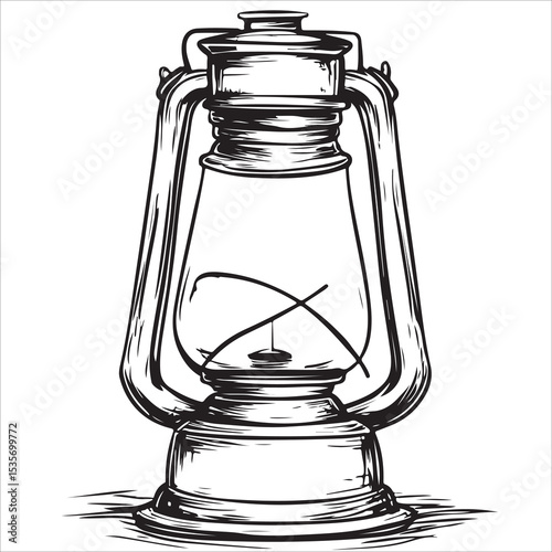 A lantern flat, lamp icon vector silhouette illustration, isolated white background