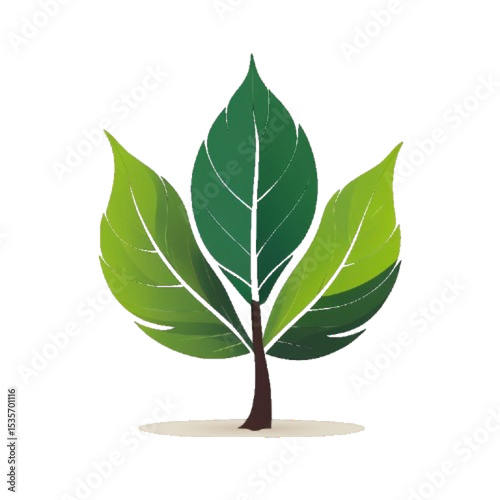 Tree leaf vector logo illustration.fern leaves logo vector silhouette illustration, fern leaf logo icon silhouette, bracken fern leaf silhouettes vector illustration, black silhouette of a fern leaf 
