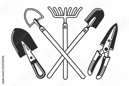 set of garden tools 