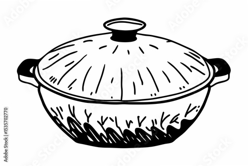cooking pot isolated on white