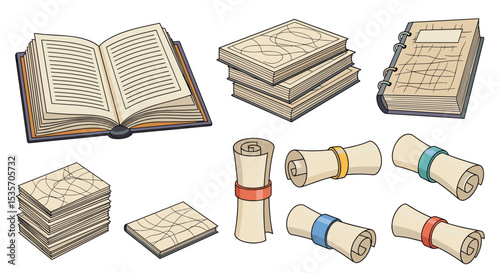 The Ancient Scrolls And Vintage Books Depicting History and Mystery Through Time