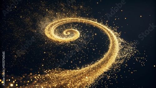 Golden Spiral Galaxy Abstra...