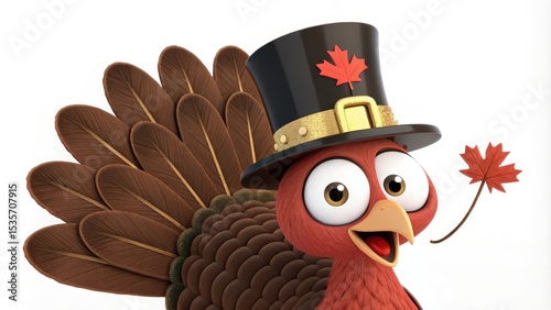 Happy Canadian Turkey 3D Re...